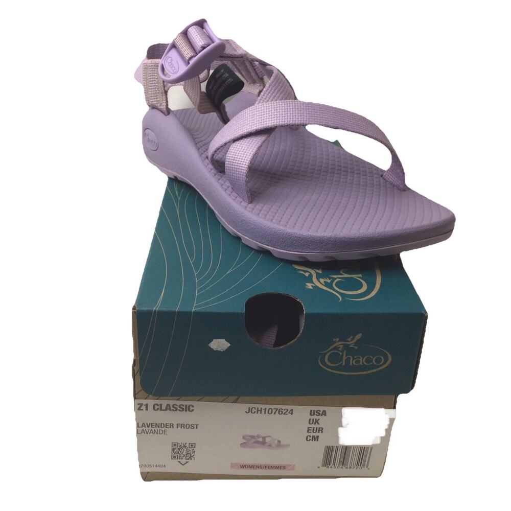 Chaco Womens Z1 Classic Sandal Lavender Frost Size 9 Athletic Sandal New In Box